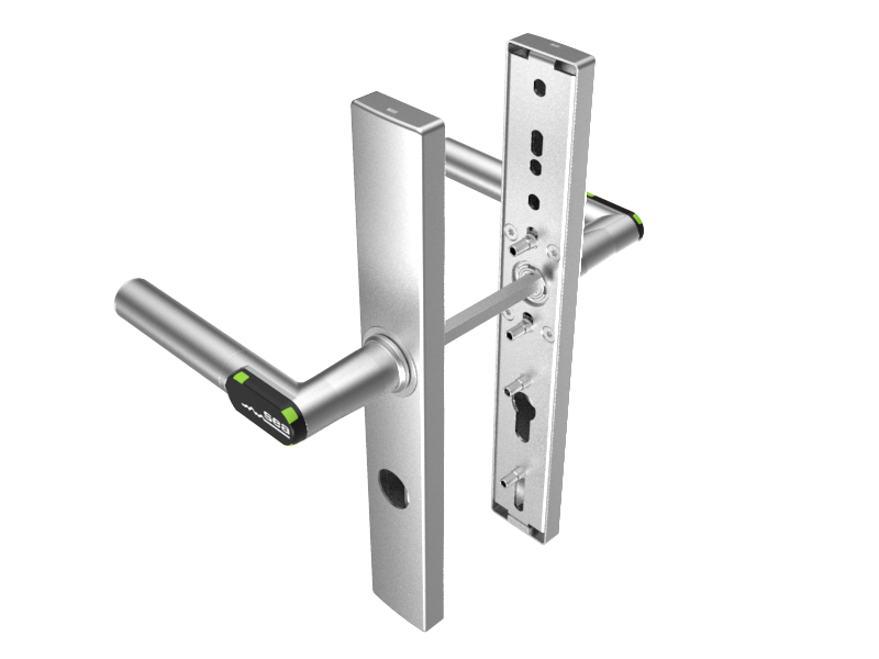 68.011.1N.60.00.00.NU - Drückerleser Doppelelektronik rechts