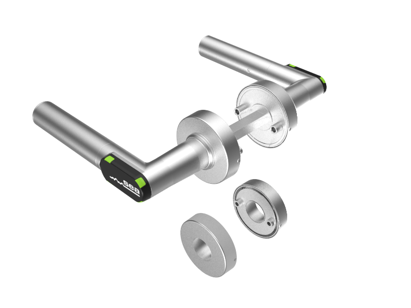 68.011.1L.62.00.01.NU - Drückerleser Doppelelektronik rechts