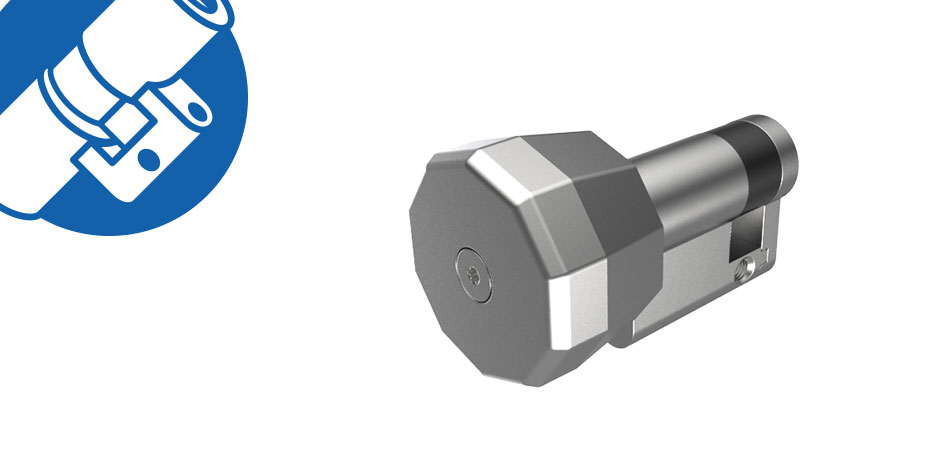 Drehknopf-Halbzylinder PZ