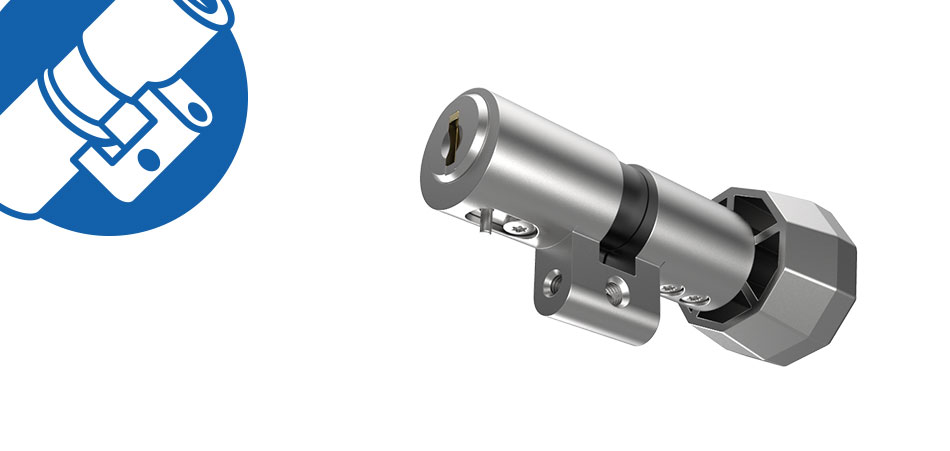 Cylindre à bouton, ronde RZ avec embout de contact