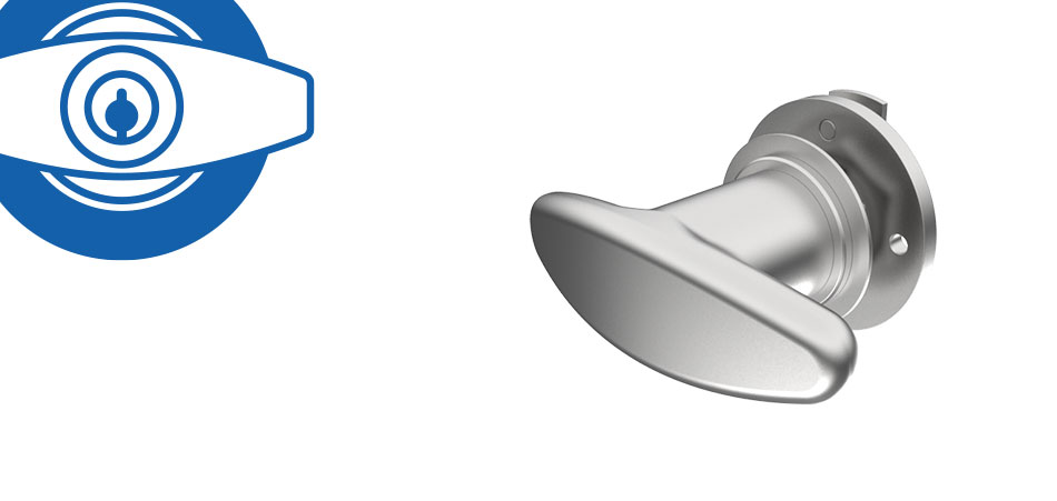 Blind-Olive, Griff, mit 2-Punkt Hebelverschluss