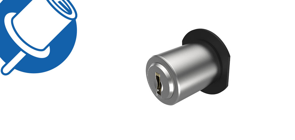 Espagnoletten-Zylinder, 4-kt, 7x7 mit Platte