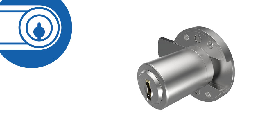 Aufschraub-Riegelschloss, mit Metallplatte