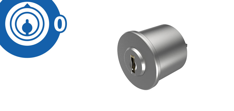 Schalterzylinder L=25.5mm, Ø29, mit Triebarm